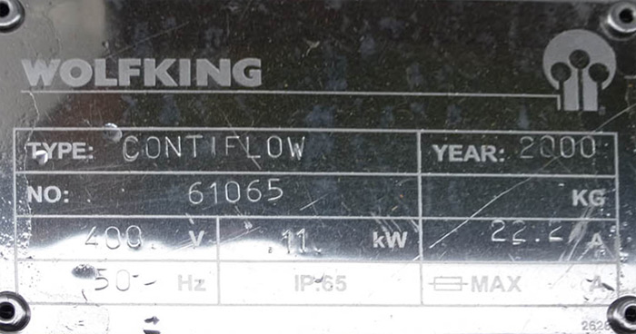 Wolfking Productpump Contiflow 250S, 11Kw