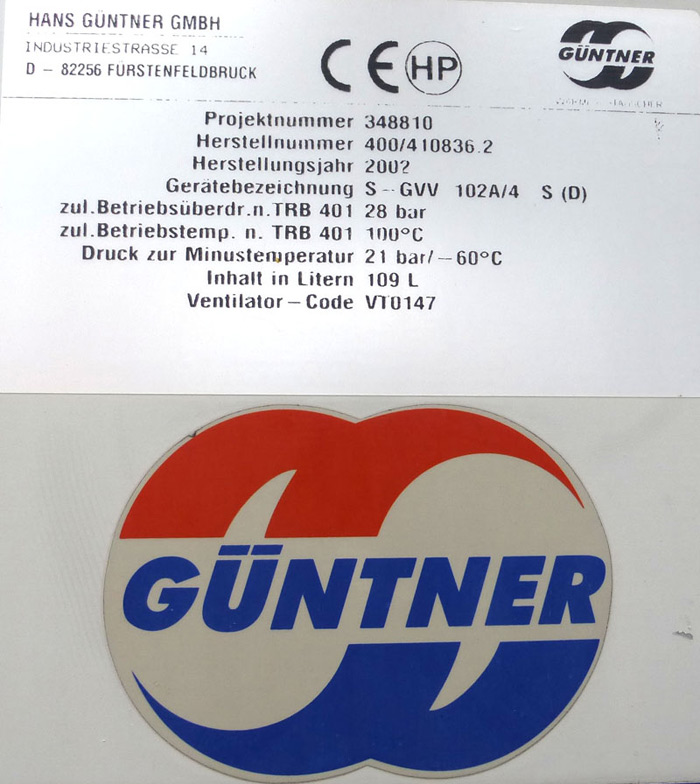 2 Stück Kondensator Güntner S-GVV 102A/4