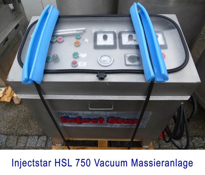 Massieranlage Injectstar HSL 750 Vacuum, mit 3 Trommeln