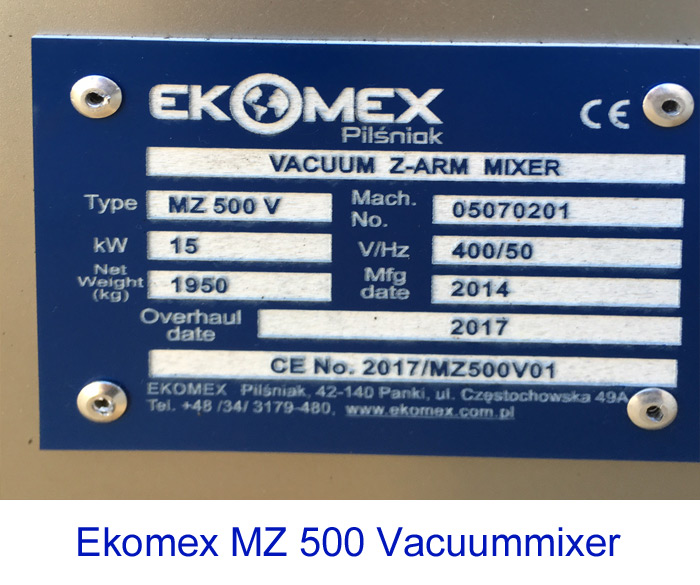 Ekomex MZ 500 Vacuummixer