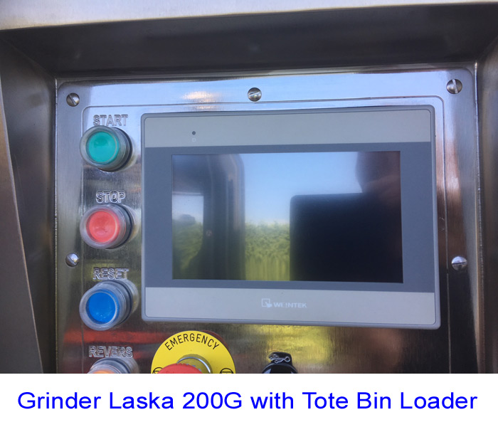 Grinder Laska 200G with Tote Bin Loader