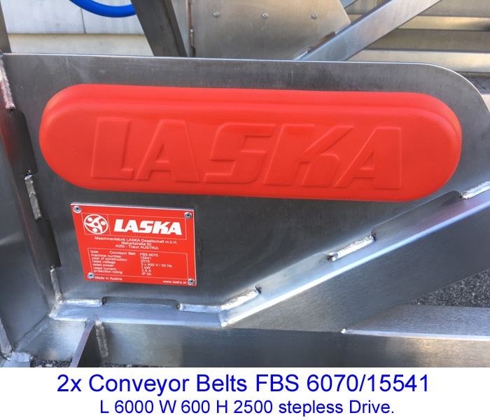 2x Conveyor Belts FBS 6070/15541