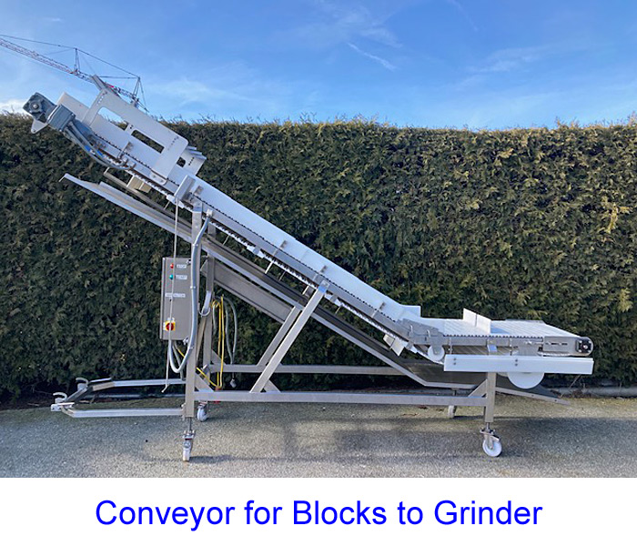 Conveyor for Blocks to Grinder