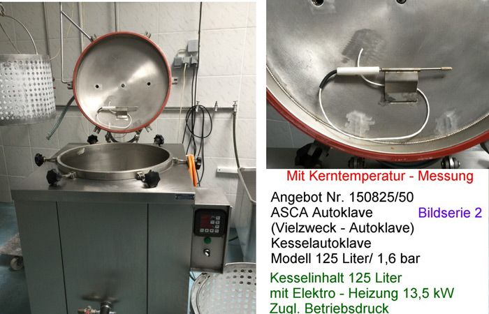 2 Stück Autoclave ASCA 125 Liter
