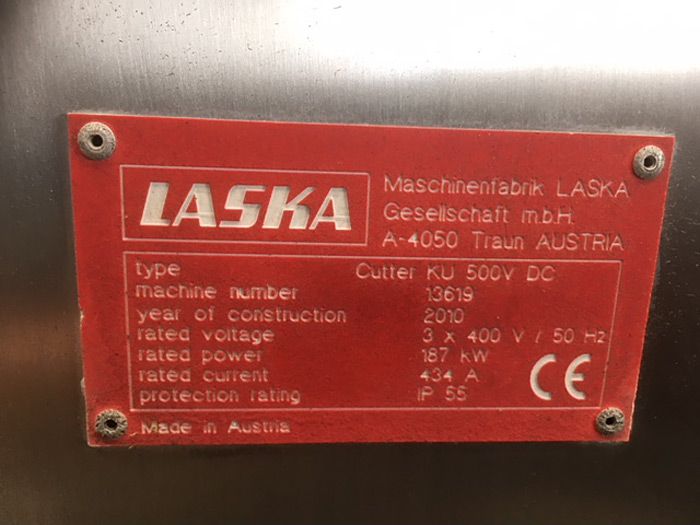 Bowl Cutter Laska KU 500 Vacuum DC