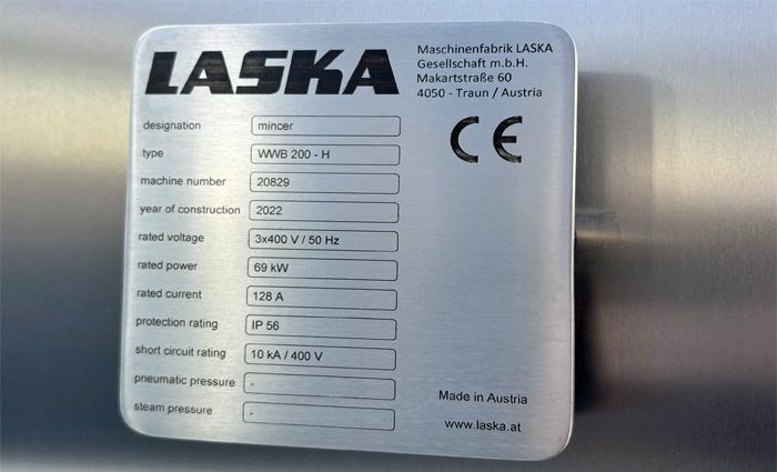 Frozen Block Grinder LASKA WWB 200 H