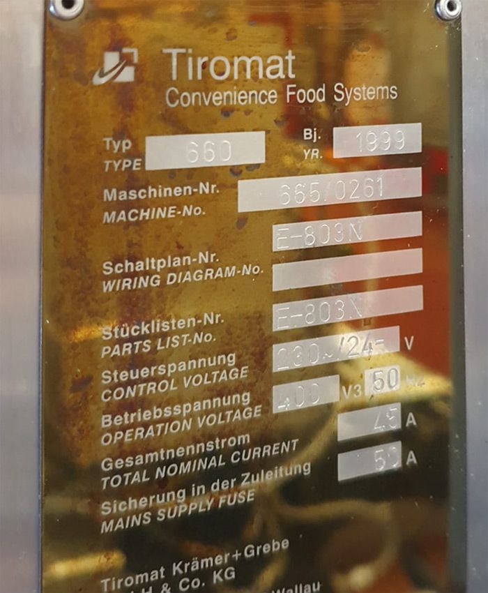 GEA 660 Tiromat Powerpak + Begasung + Oberbahndrucker, (2014) Labeler, 420 mm