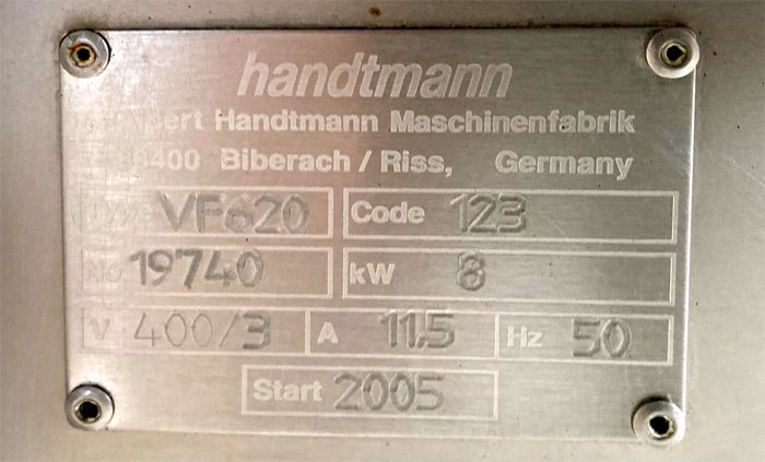 Handtmann VF 620 year 2005