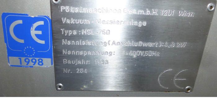 Massieranlage Injectstar HSL 750 Vacuum, mit 3 Trommeln