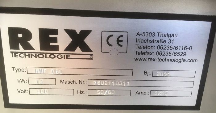 Rex 760 Vacuumfiller