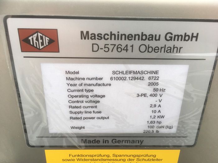 Treif Sharpening Machine for TOM