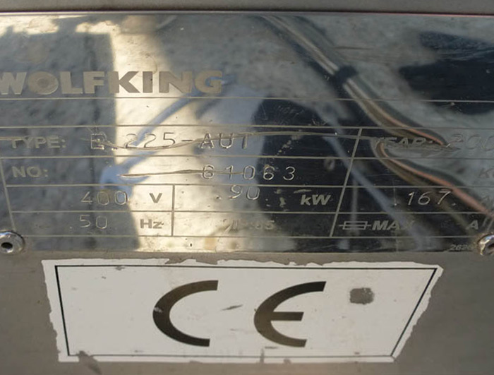 Wolfking Microcutter E 225 AUT from Year 2000, 90Kw