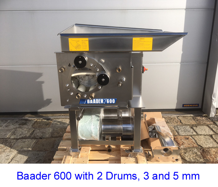 Baader 600 with 2 Drums, 3 and 5 mm