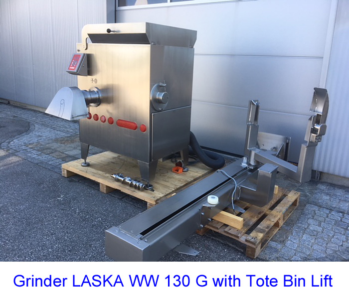 Grinder LASKA WW 130 G with Tote Bin Lift