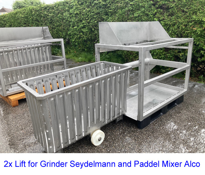 2x Lift for Grinder Seydelmann and Paddel Mixer Alco