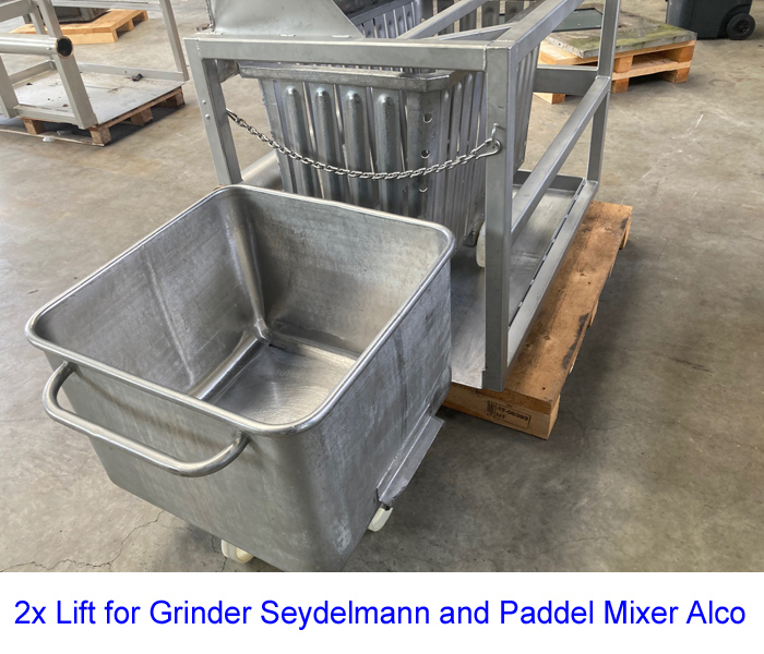 2x Lift for Grinder Seydelmann and Paddel Mixer Alco