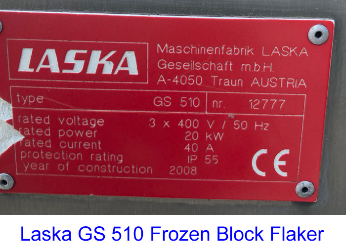 Laska GS 510 Frozen Block Flaker