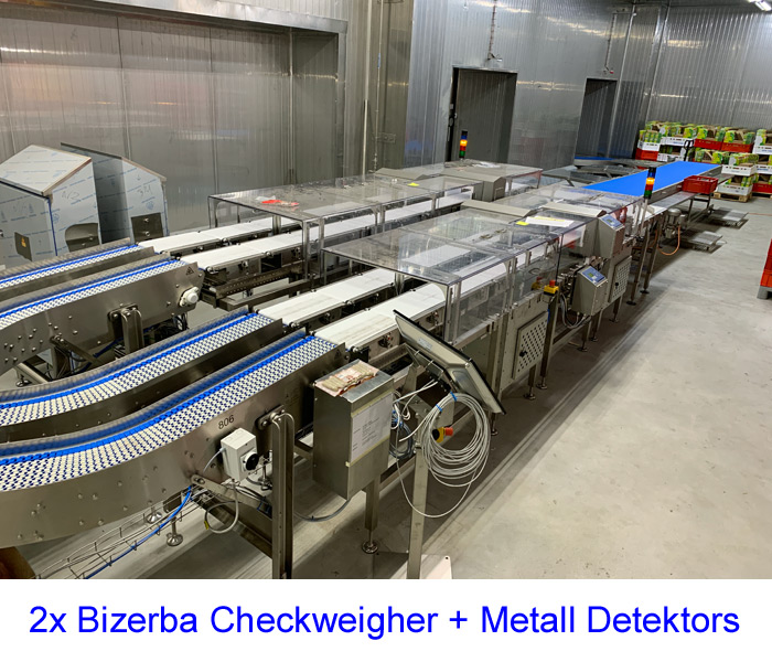 2x Bizerba Checkweigher + Metall Detektors Year 2021 Never Used