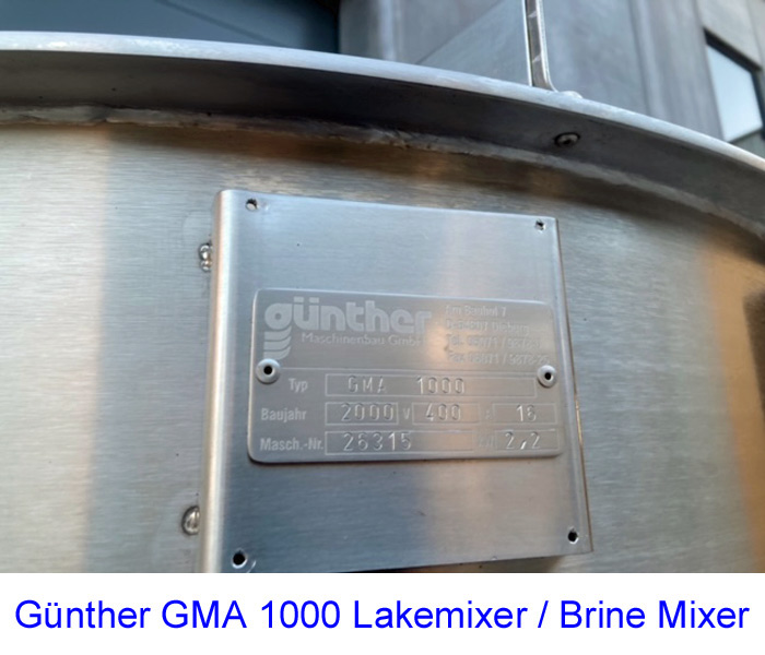 Günther GMA 1000 Lakemixer / Brine Mixer