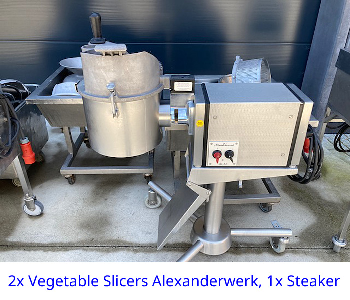 2x Vegetable Slicers Alexanderwerk, 1x Steaker 