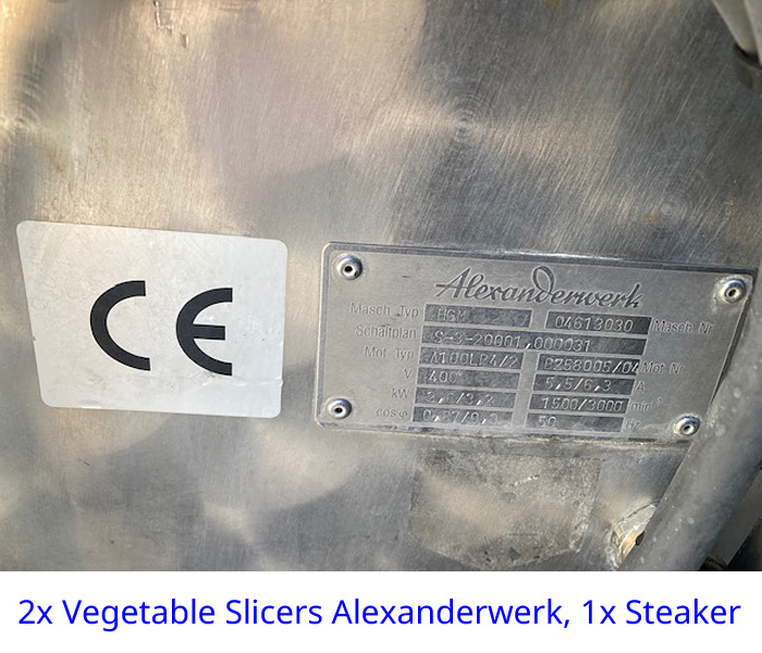 2x Vegetable Slicers Alexanderwerk, 1x Steaker 