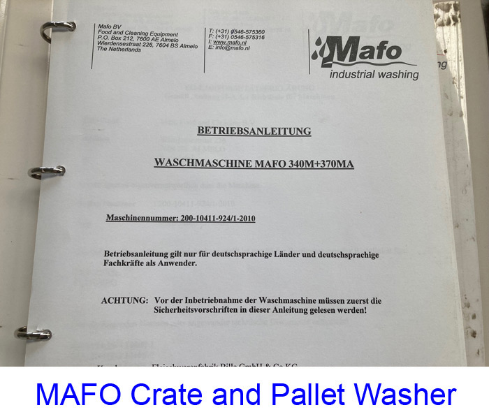 MAFO Crate and Pallet Washer