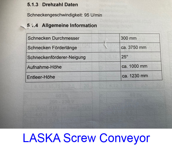 LASKA Screw Conveyor