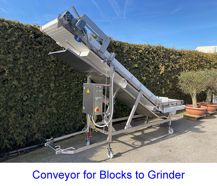 Conveyor for Blocks to Grinder
