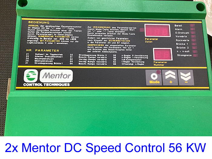 2x Mentor DC Speed Control 56 KW